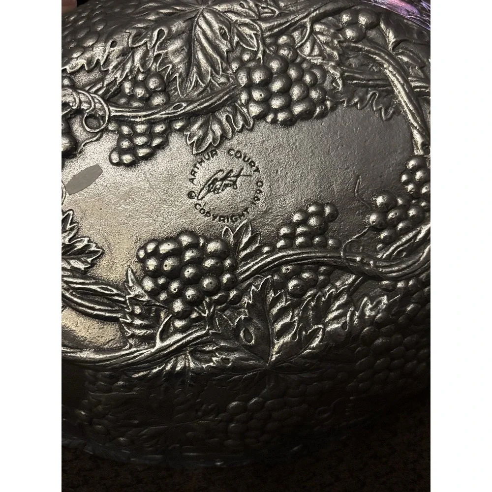 Arthur Court Centerpiece Serving Bowl Basket w/Hinged‎ Handle Fall